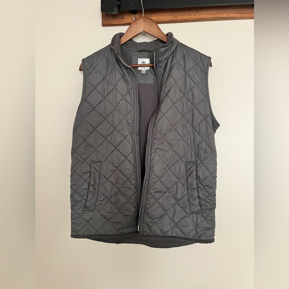 Peter Millar Charcoal Quilted Vest